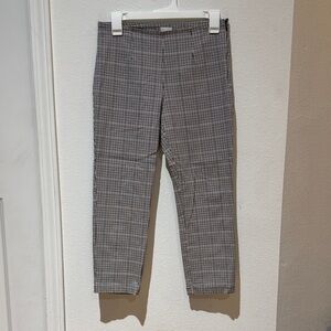 Women’s Gray Cropped Checkered Pants
